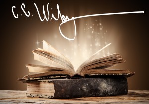Old books on wooden table